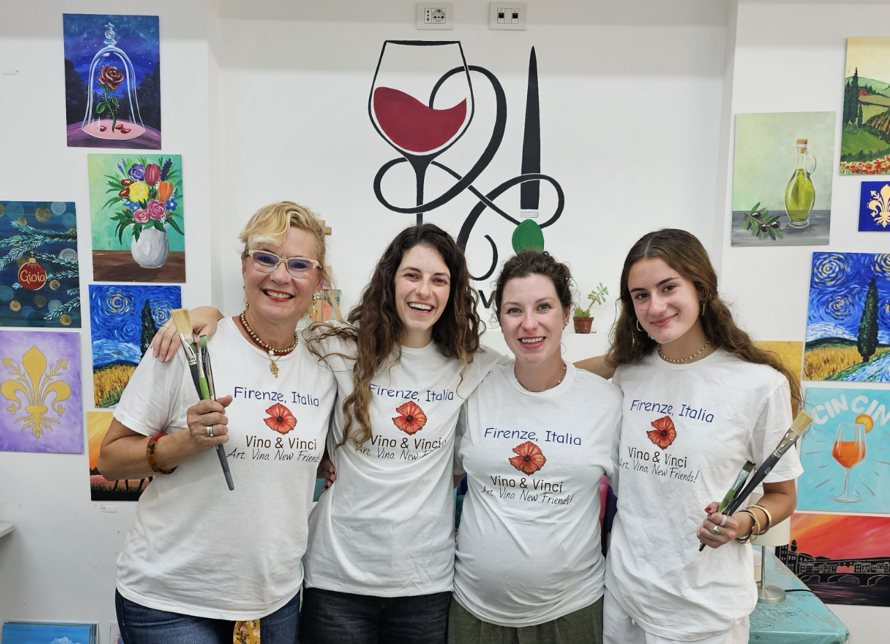  Ariane with students at Florence, Italy 