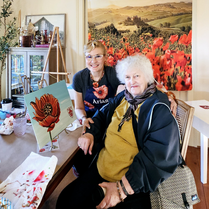  Lexington student and her painting 