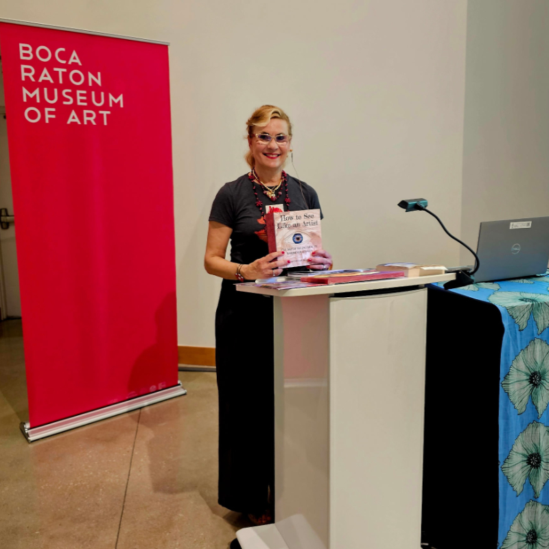  Ariane begins lecture on her book 