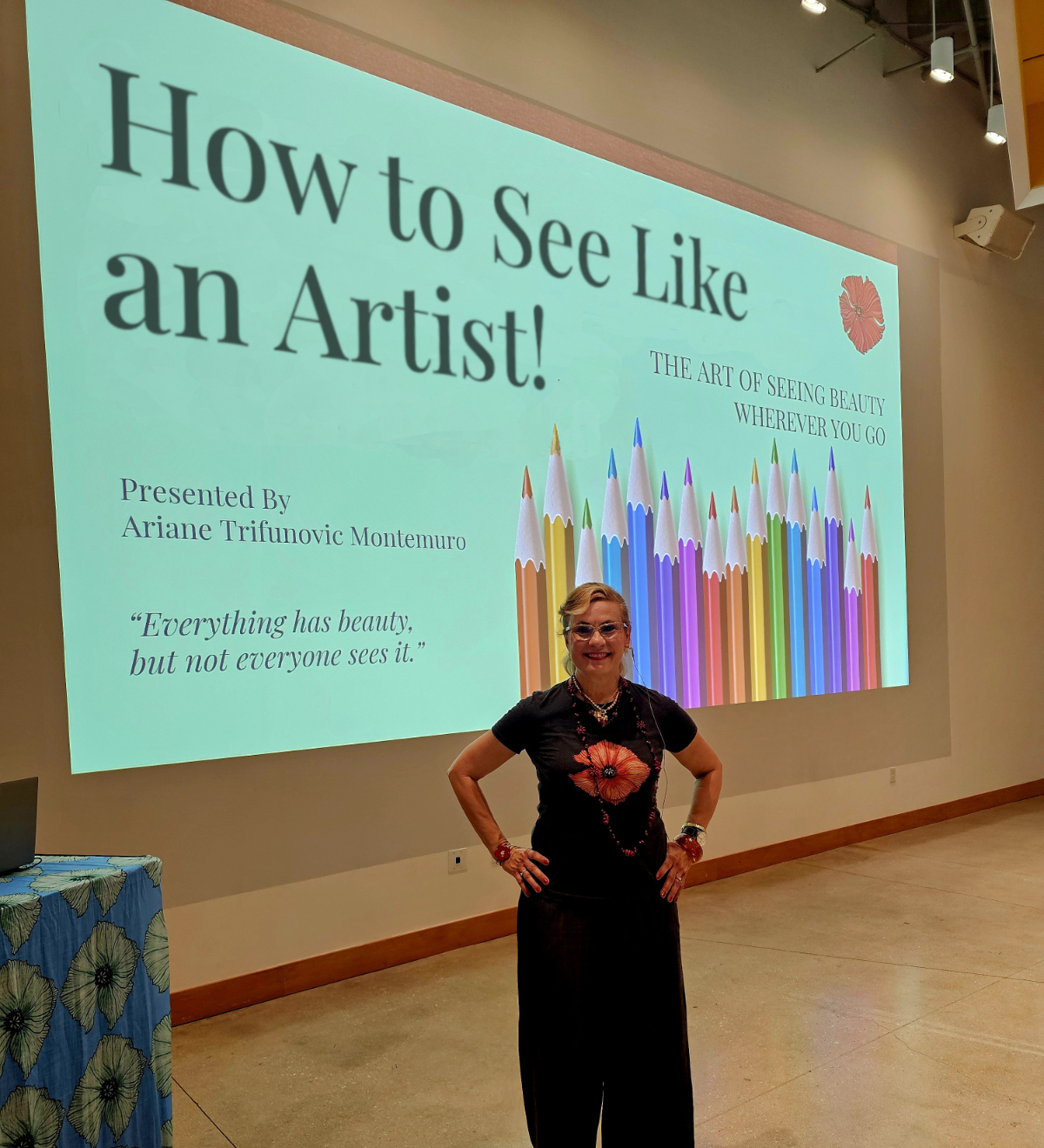  Ariane before her lecture at Boca Raton Museum of Art 